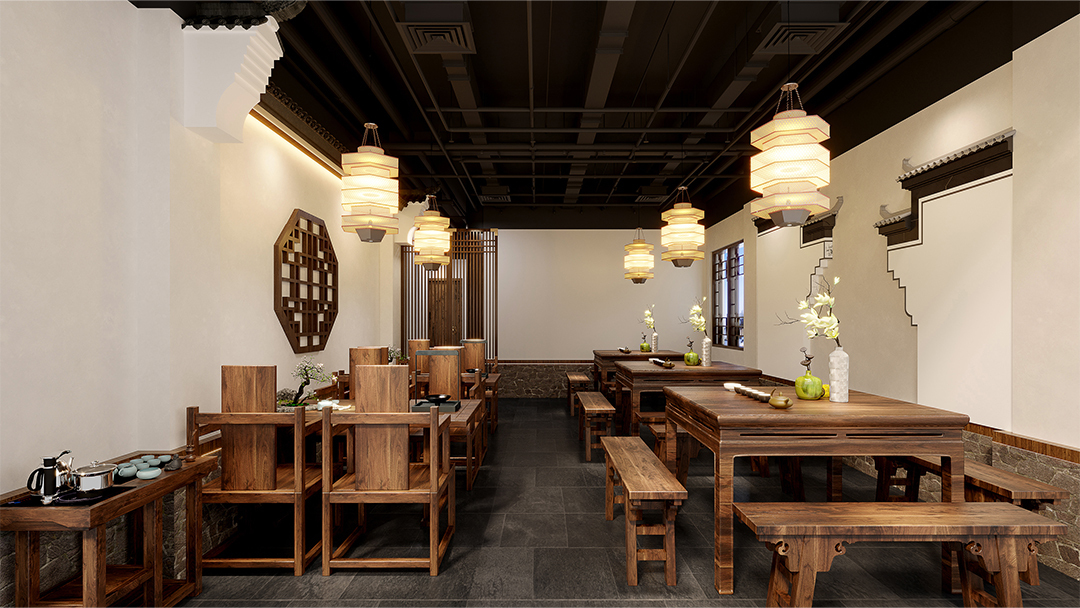 杭州創(chuàng)意中式餐廳裝修設計