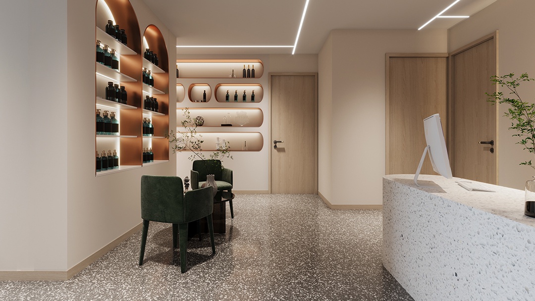 杭州現(xiàn)代簡(jiǎn)約美容院裝修設(shè)計(jì)