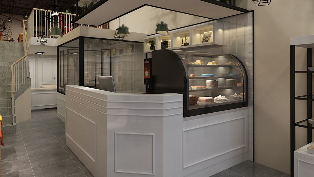 杭州現(xiàn)代極簡風(fēng)烘焙店裝修設(shè)計