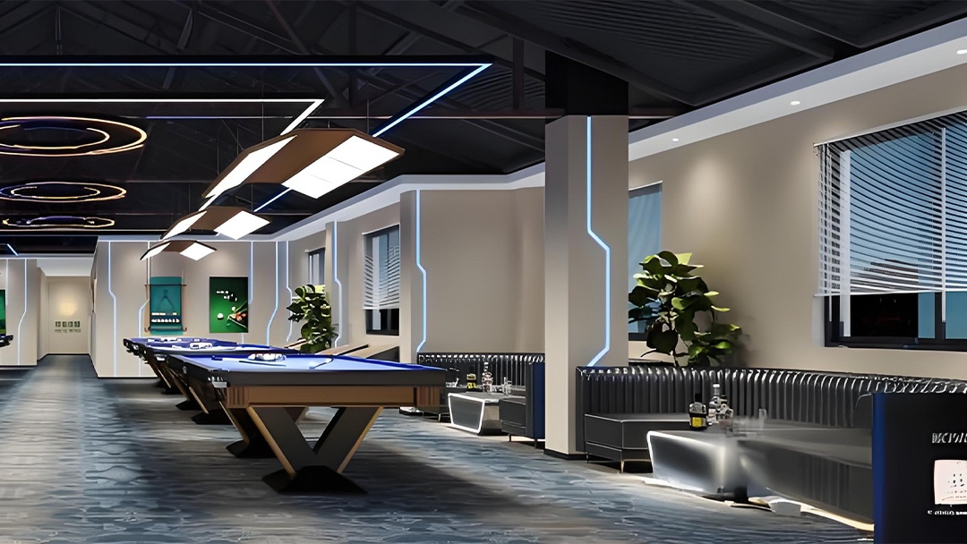 杭州高性價比臺球廳裝修設(shè)計(jì)