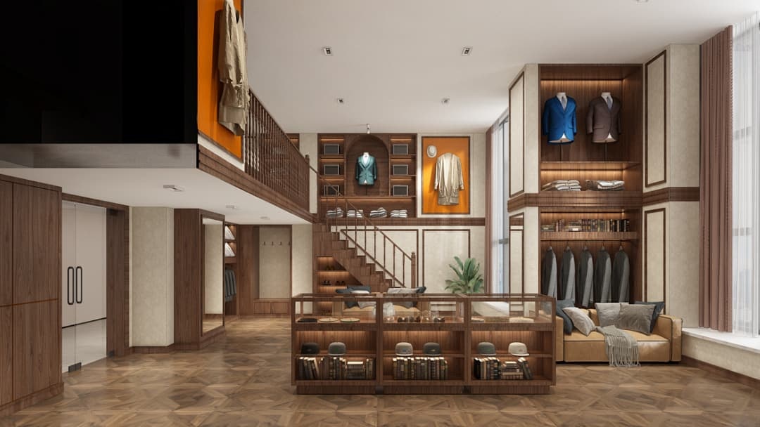 杭州高端西裝定制店裝修設(shè)計